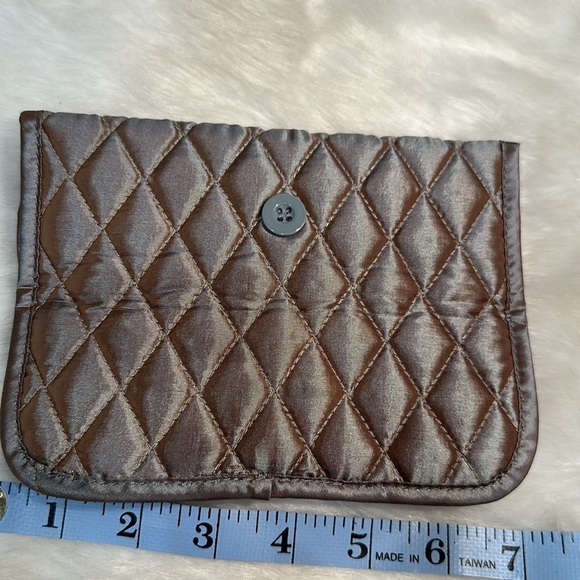 Brighton “Your True Color" Quilted Cosmetic Bag Travel Jewelry Pouches khaki - Picture 4 of 6